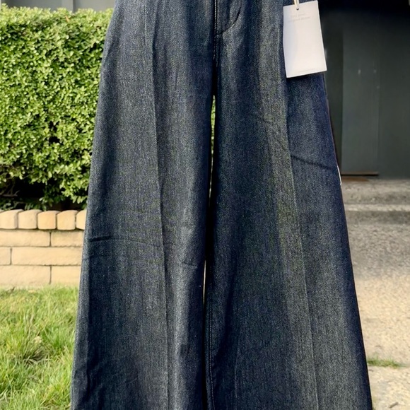 NEW-Danbury Mint Dark Blue Flare & Wide Leg Jeans - Picture 5 of 14